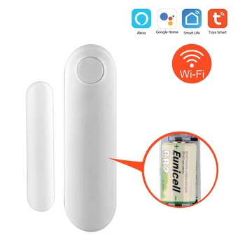 

Lithium Battery WIFI Window Door Sensor Security Wireless Smart Gap Sensor Open Door Alarm Notification Alerts Support TUYA