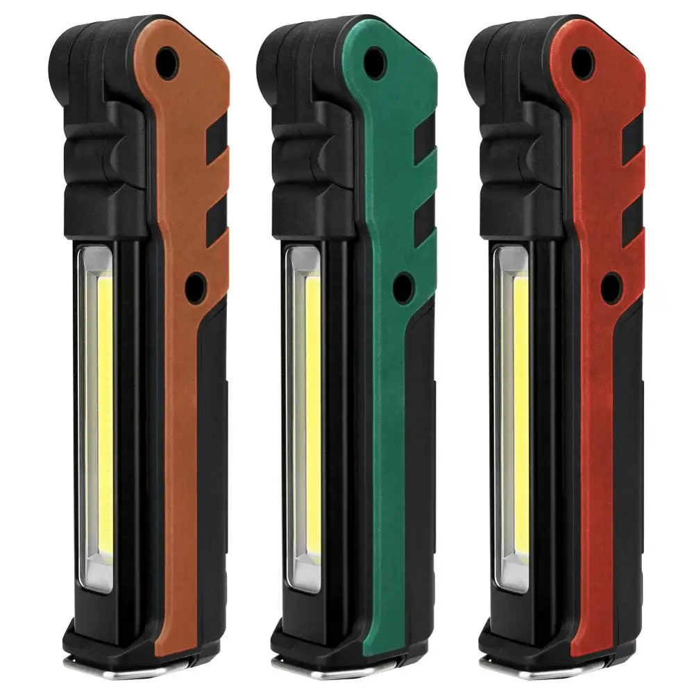 USB Перезаряжаемый складсветильник COB фонарик портативный светодиодный мощный
