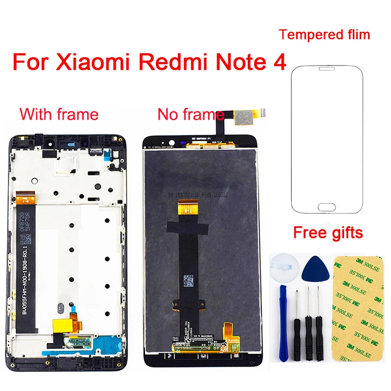 Продажа Для Xiaomi Redmi Note 4 Note4 (Процессор MTK Helio X20) ЖК дисплей панель экран модуль сенсорный экран дигитайзер сенсор Стекло в сборе