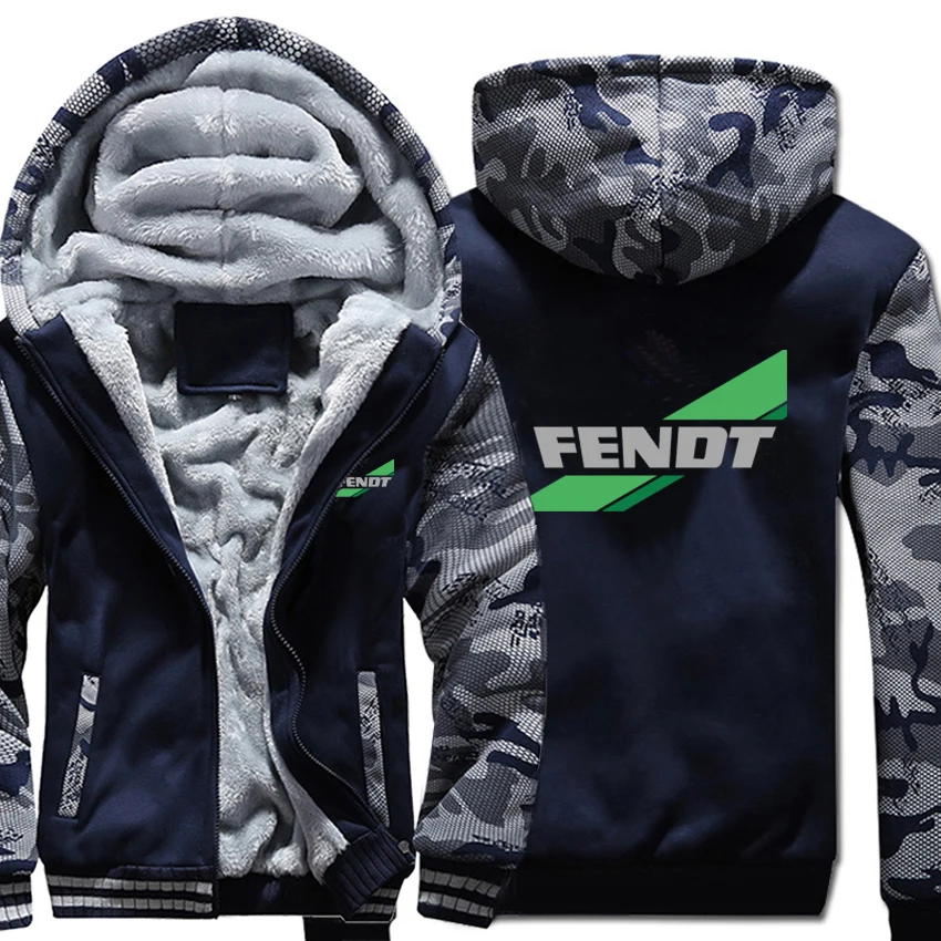 Fendt толстовки Зимний камуфляжный чехол куртка для мужчин шерстяная подкладка флис Fendt толстовки - Цвет: As picture