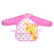 Детские слюнявчики с длинными рукавами для детей, одежда для кормления младенцев, нагрудники, водонепроницаемый детский фартук с нагрудником шарфы для малышей