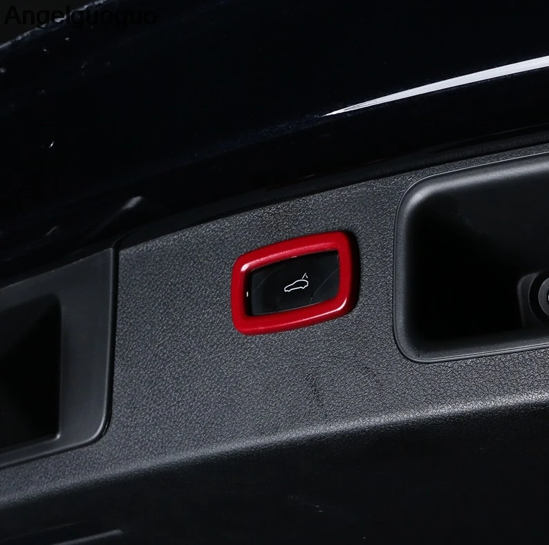 ABS For Porsche Macan 2014-2017 Car Boot trunk switch button trim frame cover