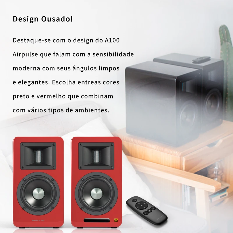 EDIFIER Airpulse A100 монитор с сенсорным Áudio Bluetooth 4,1 aptX Certificado de Áudio высокое resolução ВЧ de seda-cúpula AUX USB