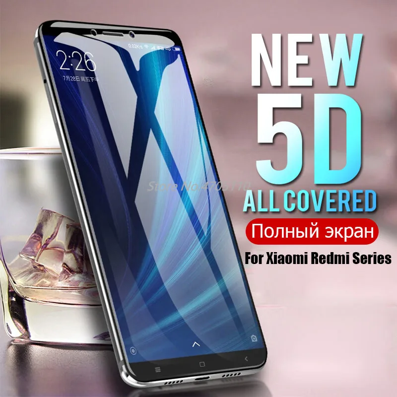 5D для Xiaomi Mi A2 Lite Redmi 6 Pro Полное покрытие закаленное стекло 5 Plus Note 4x4 пленка 4 4x |
