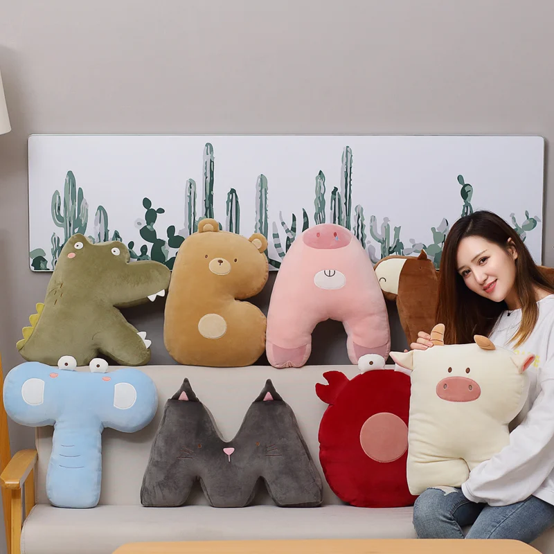 

1pc 42cm Kawaii ABC Pig Plush Pillow Stuffed Elephant Plush Pillow Bear sheep Cushion Toys Cute Animals Pillow Kids Gifts