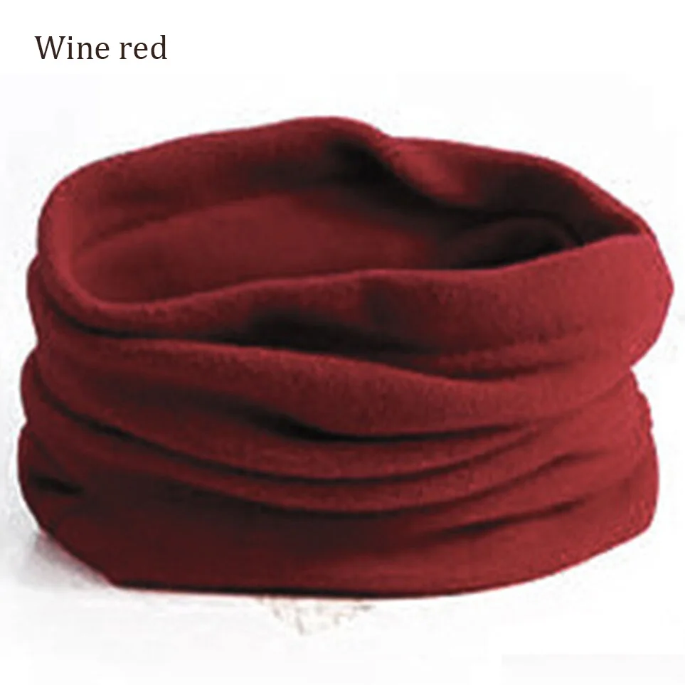 Wine Red Многофункциональный унисекс 3 в 1 зимний спортивный теплый флисовый мужской шарф для шеи теплая маска для лица женская шапка бини Мужская зимняя теплая - Цвет: Wine Red