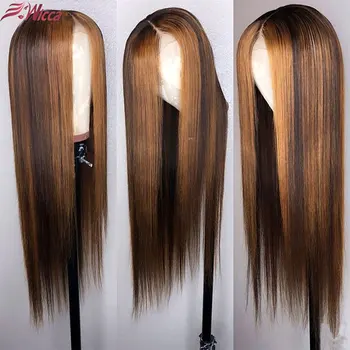 

Wicca Blonde 13X6 Lace Front Wigs Highlight Straight 360 Lace Frontal Wig With Baby Hair Brazilian Remy Human Hair Wig