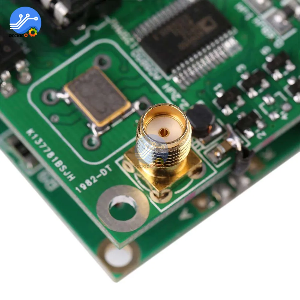 Faixas de Frequência Gerador de Sinal Tester com Tela Dds Rádio Presunto Digital Rit Vfo Ssb Frequência Cabo Amarela Ad9850 6 0 55 Mhz - Image 4