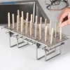 Commercial DIY Ice Pop Mold Ice Lolly Popsicle Moulds 304 Stainless Steel Ice Cream Molds 20 Cells per Batch with Stick Holder 5