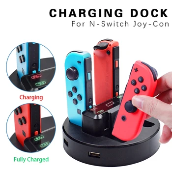 

Game Console Charging Dock 4 in 1 Joy-Con Charging Station Controller Charger Stand for Nintend Switch Charger Dock