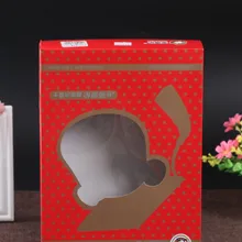 С защитой от ультрафиолетового излучения, печать цмик красная бумажная коробка с пластиковым отверстием по индивидуальному заказу упаковочная коробка- подача заявки на DH10473