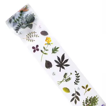 

Vintage Wool Embroidery Flower Transparent Bullet Journal Washi Tape Scrapbooking Label Tape PET Adhesive Sticker Masking T U9J3