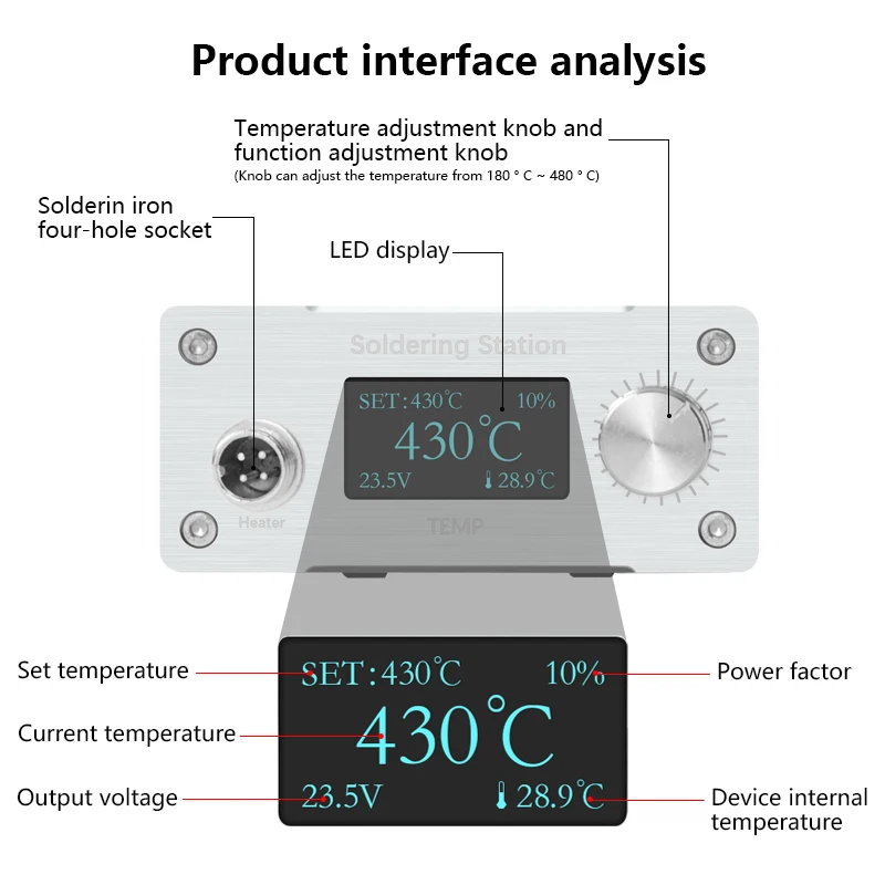 Паяльная станция DIY Kit STC дисплей контроллер температуры цифровой электронный 24 в источник питания сварочный Утюг T12 железные наконечники