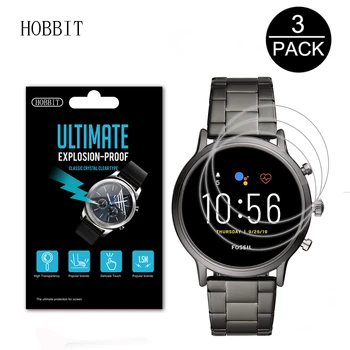 

3PACK For Fossil Men's Gen 5 Carlyle Smartwatch Anti-Scratch LCD Protection Film Smart watch HD Explosion-Proof Screen Protector