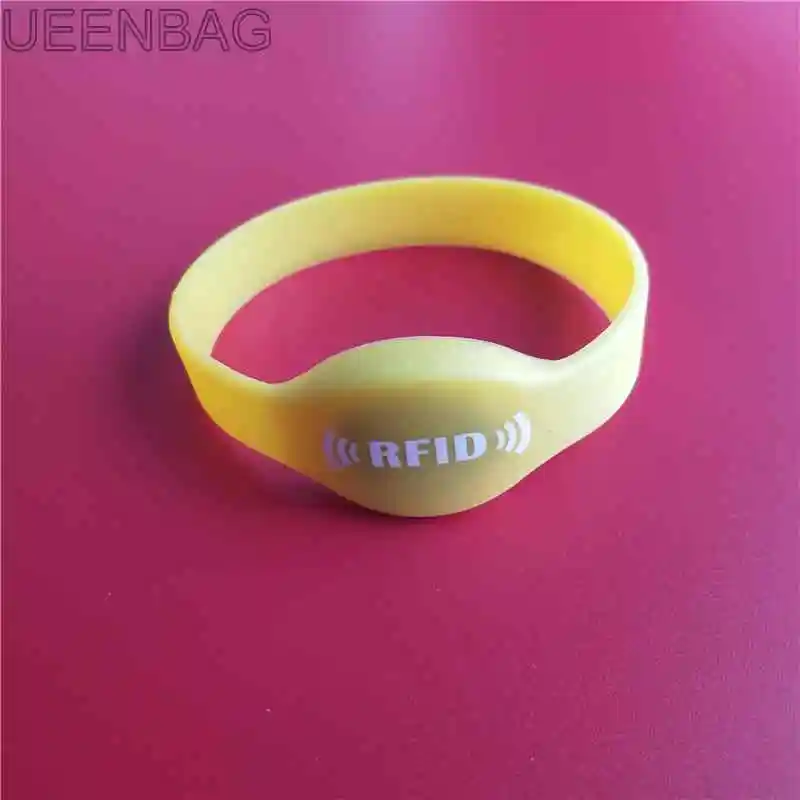 Yellow 1 шт. 125 кГц T5577 записываемый силиконовый гелевый браслет RFID браслет Бесконтактный контроль доступа ID карта 65 мм эпоксидная Водонепроницаемая бирка - Цвет: Yellow
