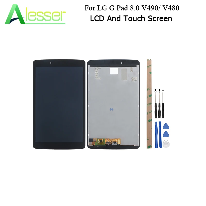 

Alesser For LG G Pad 8.0 V490 LCD Display and Touch Screen Digitizer Assembly For LG G Pad 8.0 V480 Screen + Tools + Adhesive