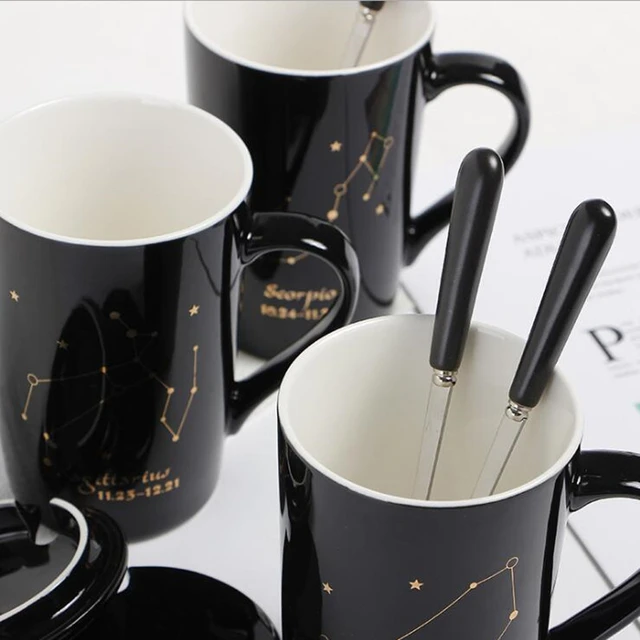 Creative Ceramic Mug Coffee Cup Office Gold  Black White Coffee Mug -  Ceramic Black - Aliexpress