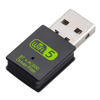 

Mini USB 600Mbps Wireless Adapter Free Drive Dual Band 2.4G/5GHz WiFi Dongle for Laptop Desktop Windows 10/8/8.1/7