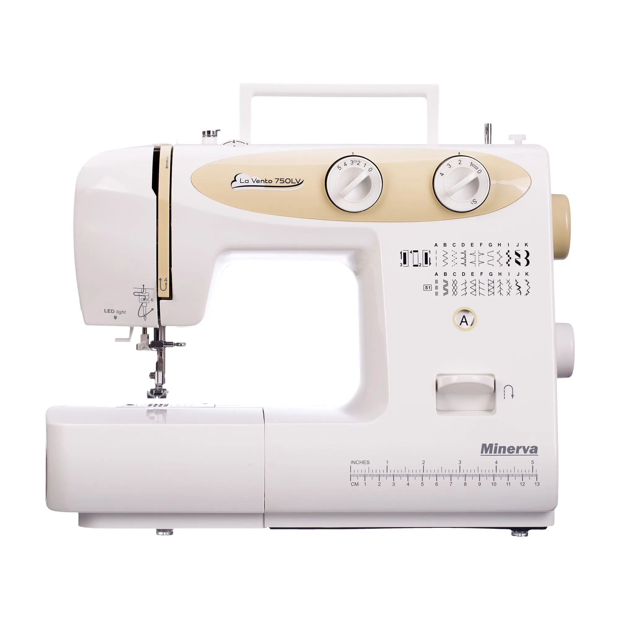 Швейная машина Minerva La Vento 750LV 23 операции вертикальный челнок белый шитье кожа джинс вышивка мини швейная машина бытовая