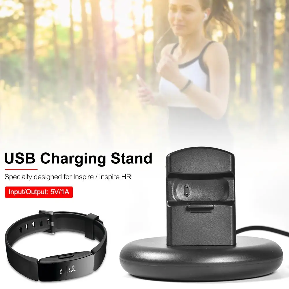 

USB Cable Charger Stand Charging Dock Station For Fitbit Inspire HR Bracelet Fitness Tracker Lightweight ABS+PC High Quality