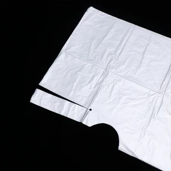 

50pcs Disposable Hairdressing Cape Practical Haircut Cape Hair Cutting Cloak Haircut Gown for Men Women (Transparent)