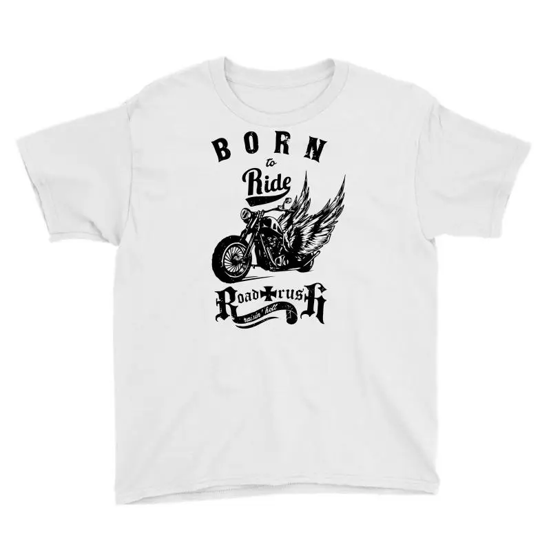 Надпись Born To Ride Молодежная Футболка в классическом стиле футболка winner Мужская