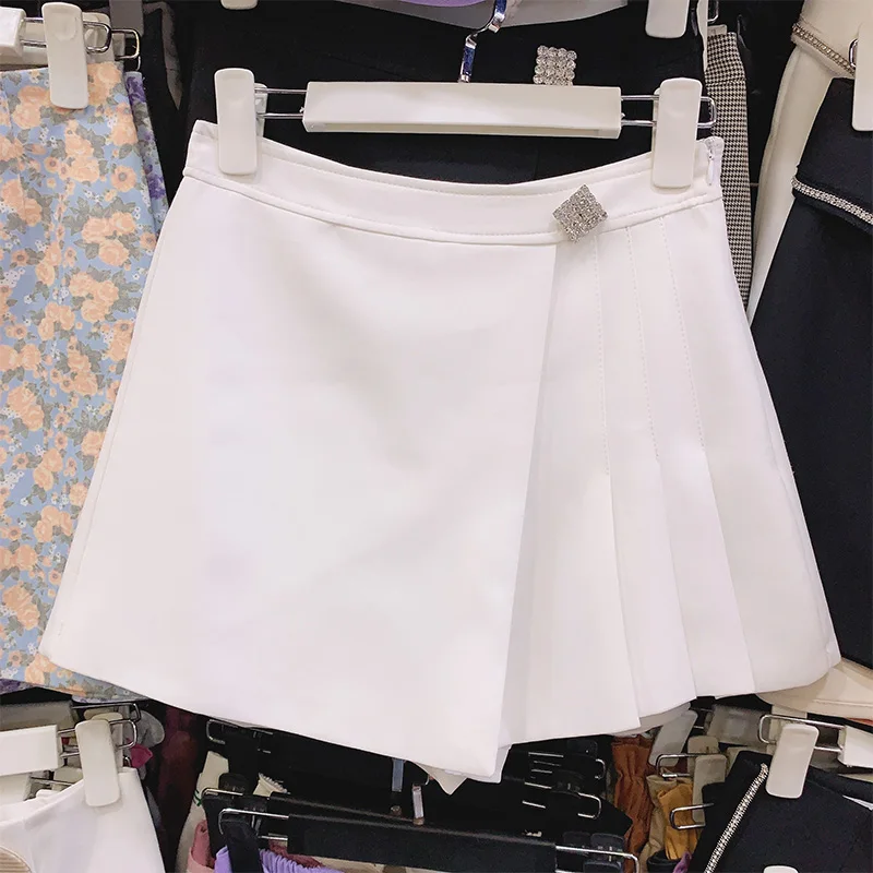 

Shorts Skirts Women's 2020 Summer High Waist New Korean Style Loose Casual Wide Leg Short Trousers Irregular A- Line Shorts