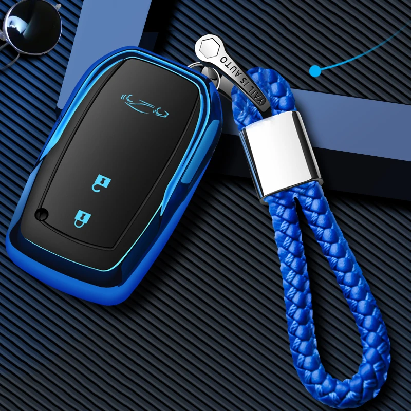 TPU soft car key case Protective Shell full cover for Toyota Highlander Camry CROWN REIZ Prado RAV4 360 Car Accessories