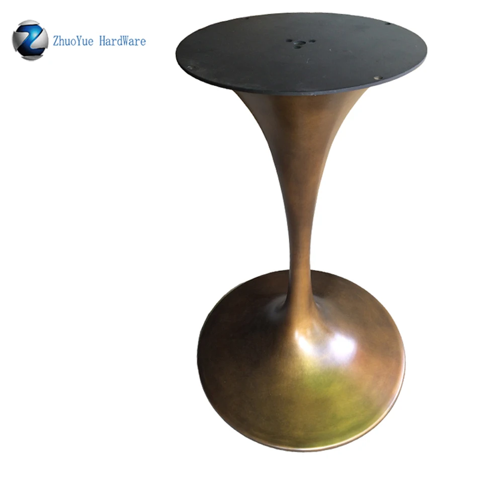 Gaya Antik Cast Besi Tempa Kaki Meja Brushed Perunggu Bulat Tulip Meja Dasar Untuk Eero Saarinen Marmer Tulip Meja Makan Kaki Furnitur Aliexpress