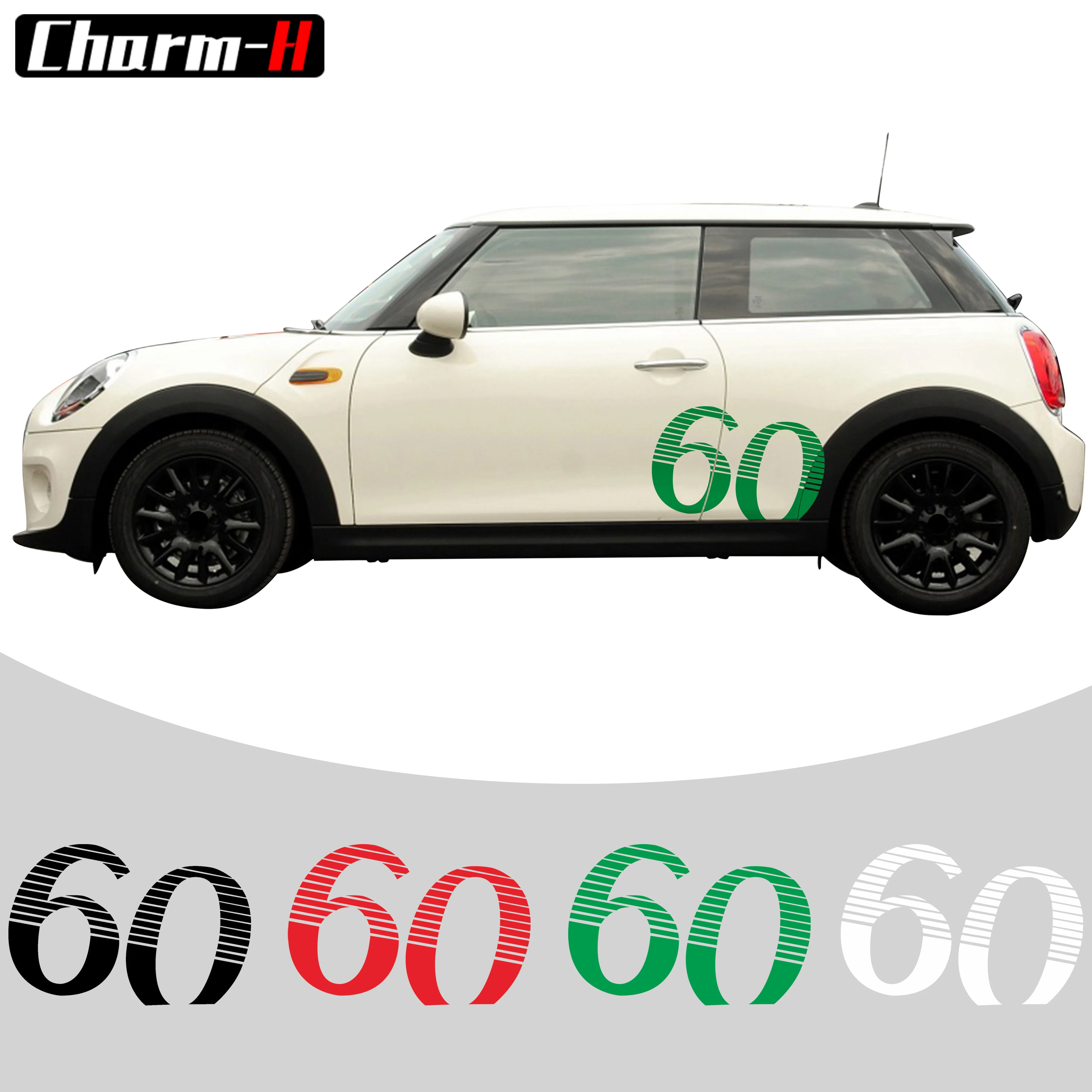 

Reflective Vinyl Door Sticker 60 Years Side Decal For Mini Clubman F54 Countryman F60 R60 F56 Cooper R56 R50 R53 F55 Accessories