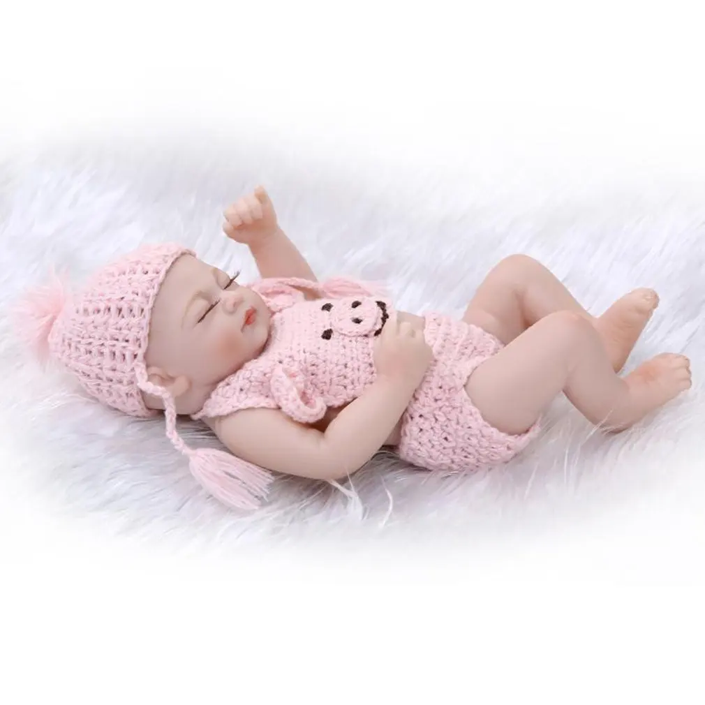 26cm Simulation Baby Reborn Doll High Grade Full Silicone Lifelike Sleeping Newborn Doll Children Toy Photograph Props