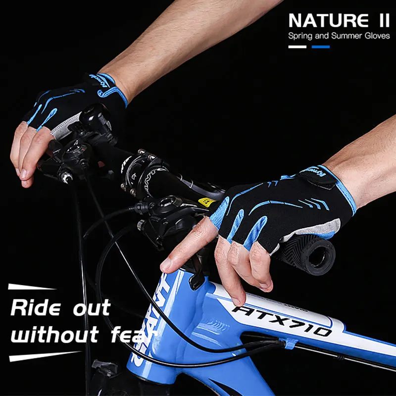 Fingerless Gloves Men Bike Cycling protect Gloves Women Fitness Sports Summer Silicone Protection Shock-absorption Sports Glove