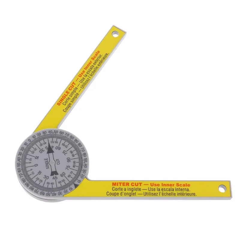 

7\" Miter Saw Protractor with Single Cut Miter Cut Scriber for carpenter plumber L4MF