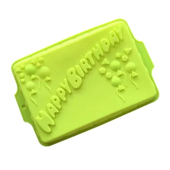 

Square Baking Dish with Single Hole Silicone Mold, Cake Mold, DIY Jelly Mold MAQUETER Eco-friendly 523 Green 34*23*4.5cm 175g