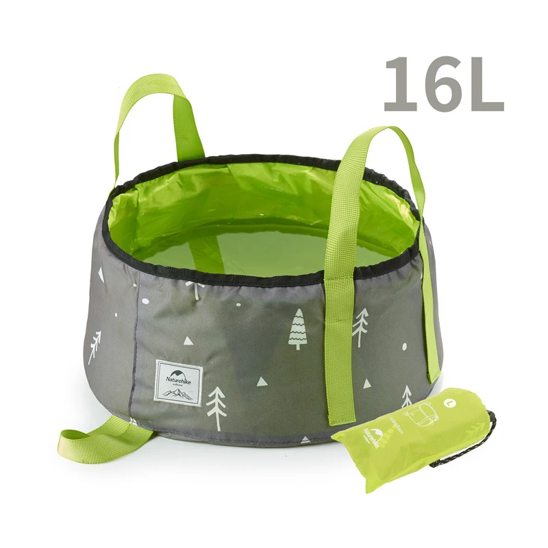 

16L Portable Outdoor Travel Folding Water Bucket Wash Basin For Camping Hiking