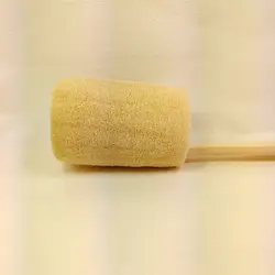 С деревянной ручкой натуральная губка Loofah Задняя щетка для скруббера Ванна длинный душ ZG88