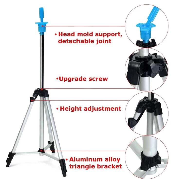 Высококачественный манекен из алюминиевого сплава, тренировочная головка, штатив, манекен, держатель для головы, тренировочная головка, подставка, зажим для манекена, головка штатива