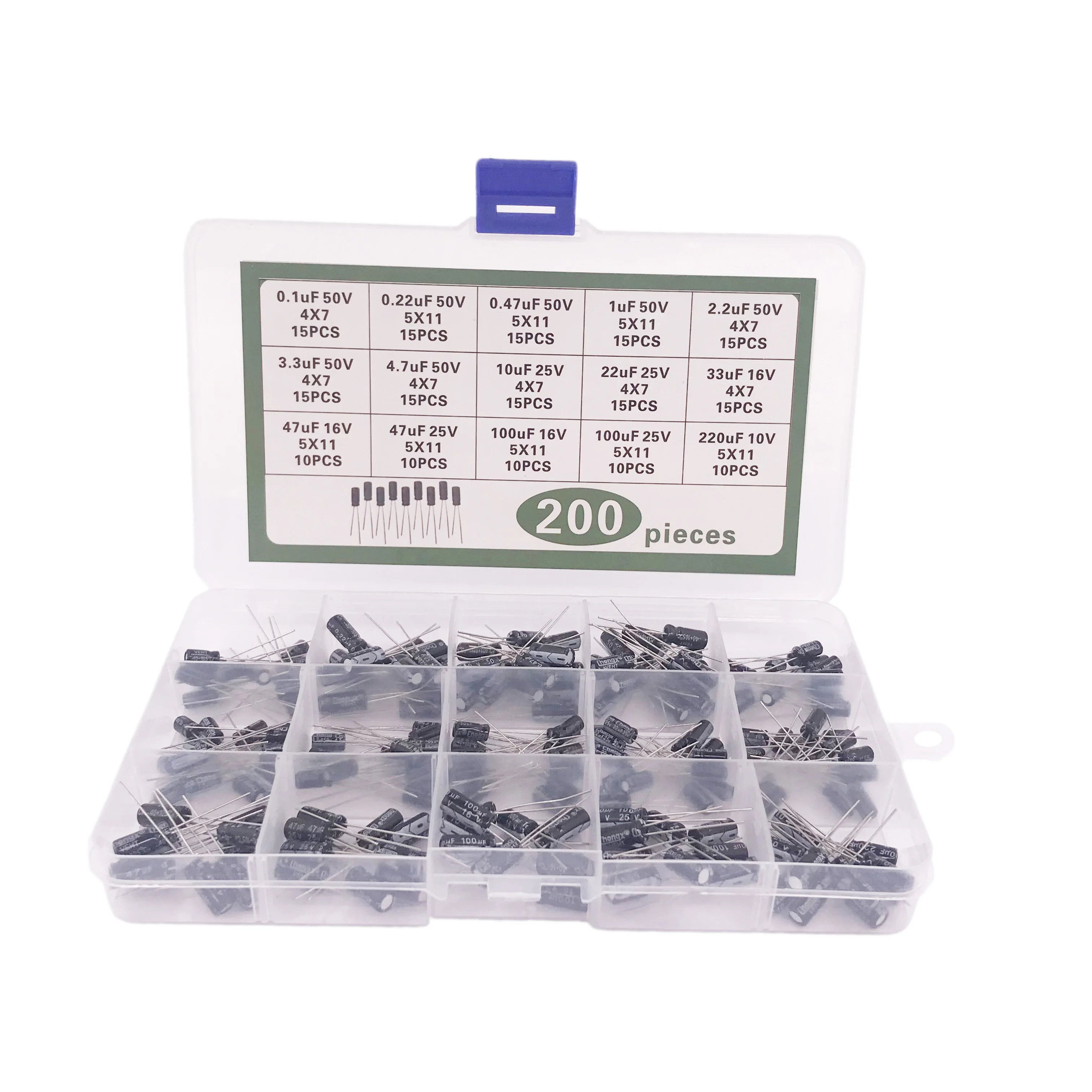 50 Condensatori A Film ECI 0.015uF 100V – Radiali, Metallized