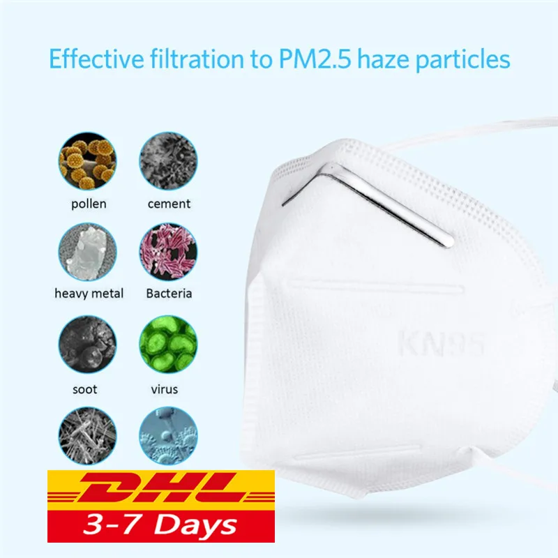 

N95 PM2.5 Anti Haze/Anti dust mouth mask Respirator mascaras With Carbon Filter Respirator white Mask FFP3 FFP2 KF94