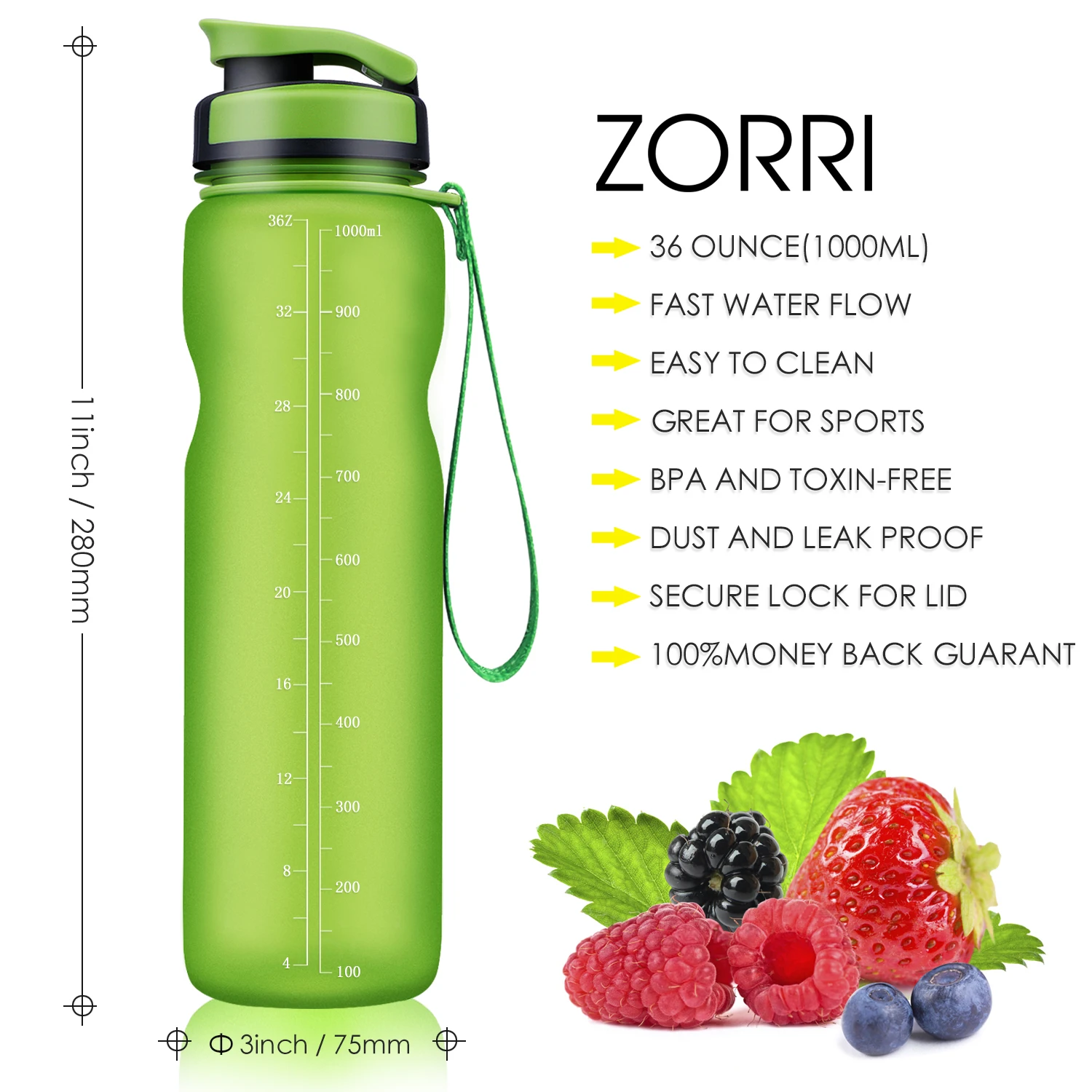 Бутылка для воды ZORRI бутылка без БФА модная спортивная скраб туризма и кемпинга