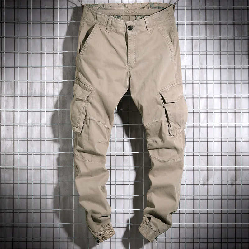 

Solid Mens Tactical Pants Cargo Pants Men Cotton Muti-Pockets Casual Trousers Male Military Pants For Man Joggers Sweatpants