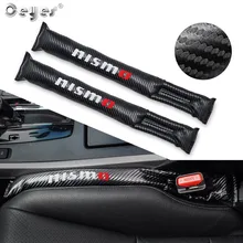 Ceyes 2 шт. наклейки для стайлинга автомобилей сиденья зазор полосы Накладка для Nissan Nismo X-trail Almera Qashqai герметичные аксессуары