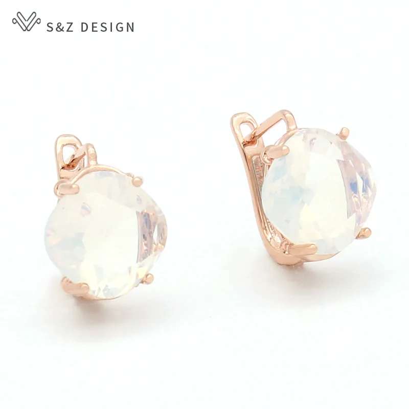 S&Z DESIGN New Geometric Square Zirconia Dangle Earrings For Women Wedding Jewelry Trendy Fashion Simple Red Eardrop