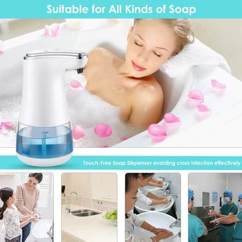 

New Pressless Automatic Soap Dispenser Adjustable Liquid Battery Operated Electric Sensor Pump Fluid Smart Hand Dispenser - Kitc