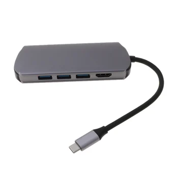 

6-in-1 USB C Hub 11 in 1 Multi HDMI USB HUB 3.0 Adapter Dock for macBook Pro Card Reader USB Splitter Type C USB HUB