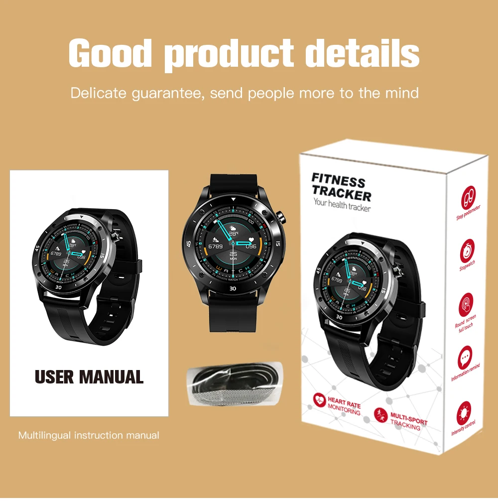 Czjw bluetooth relógios inteligentes homem android fitness