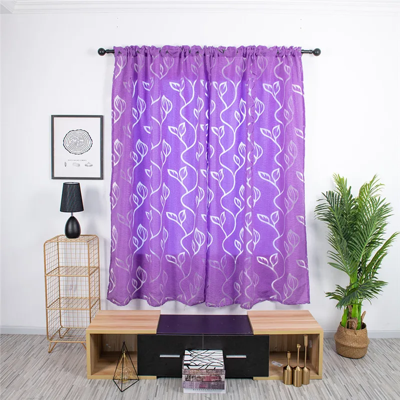 Trees Sheer Curtain Tulle Window Treatment Voile Drape Valance Fabric curtains for bedroom rideaux pour le salon  #4O09 (6)