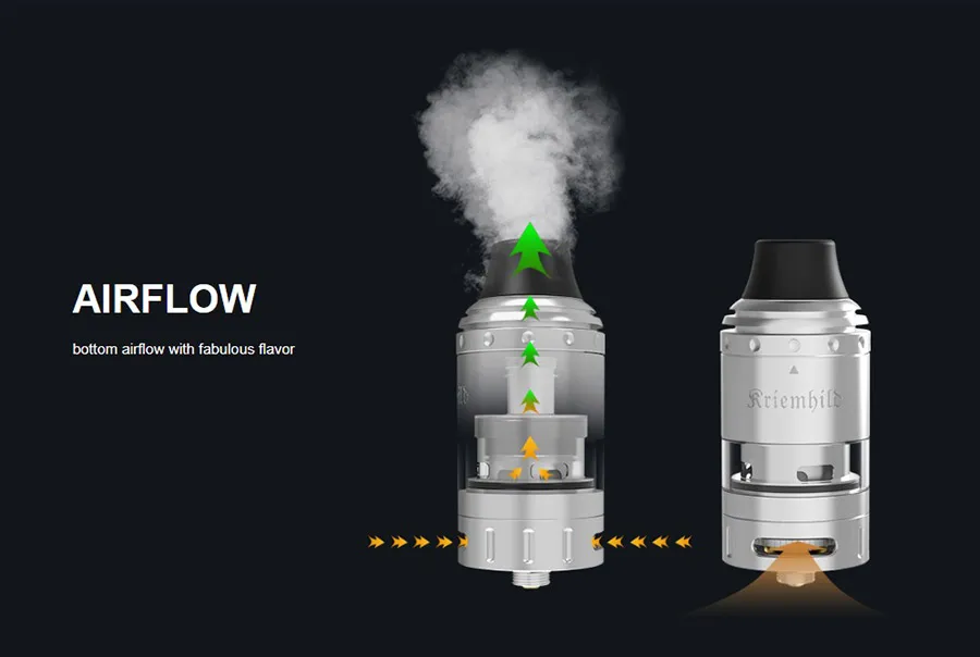 Vapefly Kriemhild SubOhm бак 5 мл 26 мм одна и тройная катушка 810 капельный наконечник нить электронная сигарета Vape распылитель