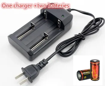 

2PCS 6000mAh 3.7V Rechargeable Li-ion Protected 32650 Battery Batteries with PCB Protected Board + Universal Charger