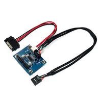 1X2 Motherboard USB 2.0 9pin Header 1 to 2 Extension Hub Splitter Adapter-Converter MB USB 2.0 Male to 2 Male-30CM 9-pin Cable 2